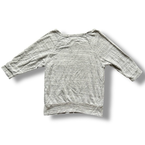 Y2K Wet Seal Gray Mustache Knit Shirt Raglan Sleeve Juniors Size XS 2010s Casual - Picture 2 of 16